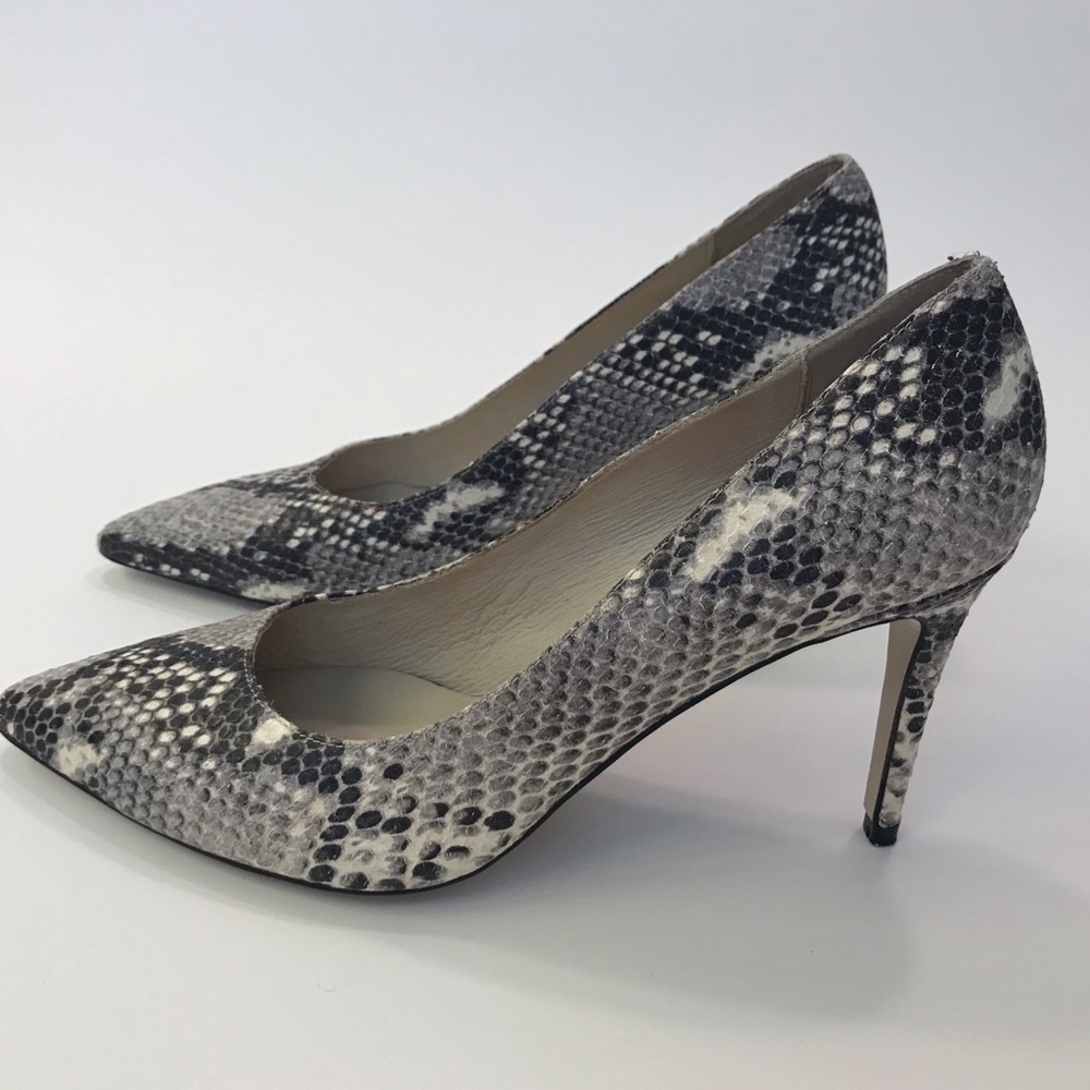 KMB Lux Croalto Snakeskin Pumps Anthropology
